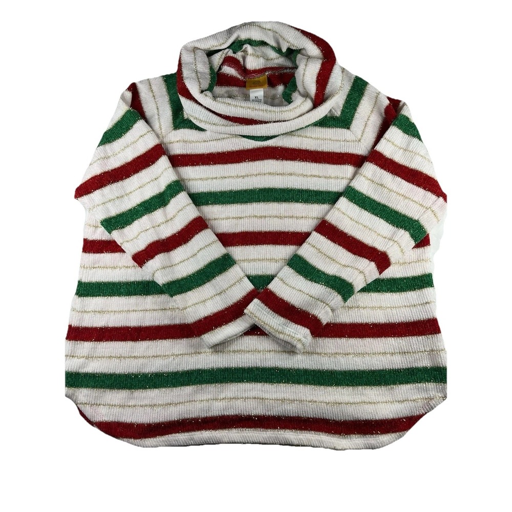 Ruby Rd. Woman's Christmas Cowl neck Sweater Size XL (124)